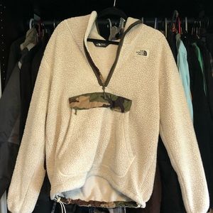 North Face Hommes Camo Wool Fleece